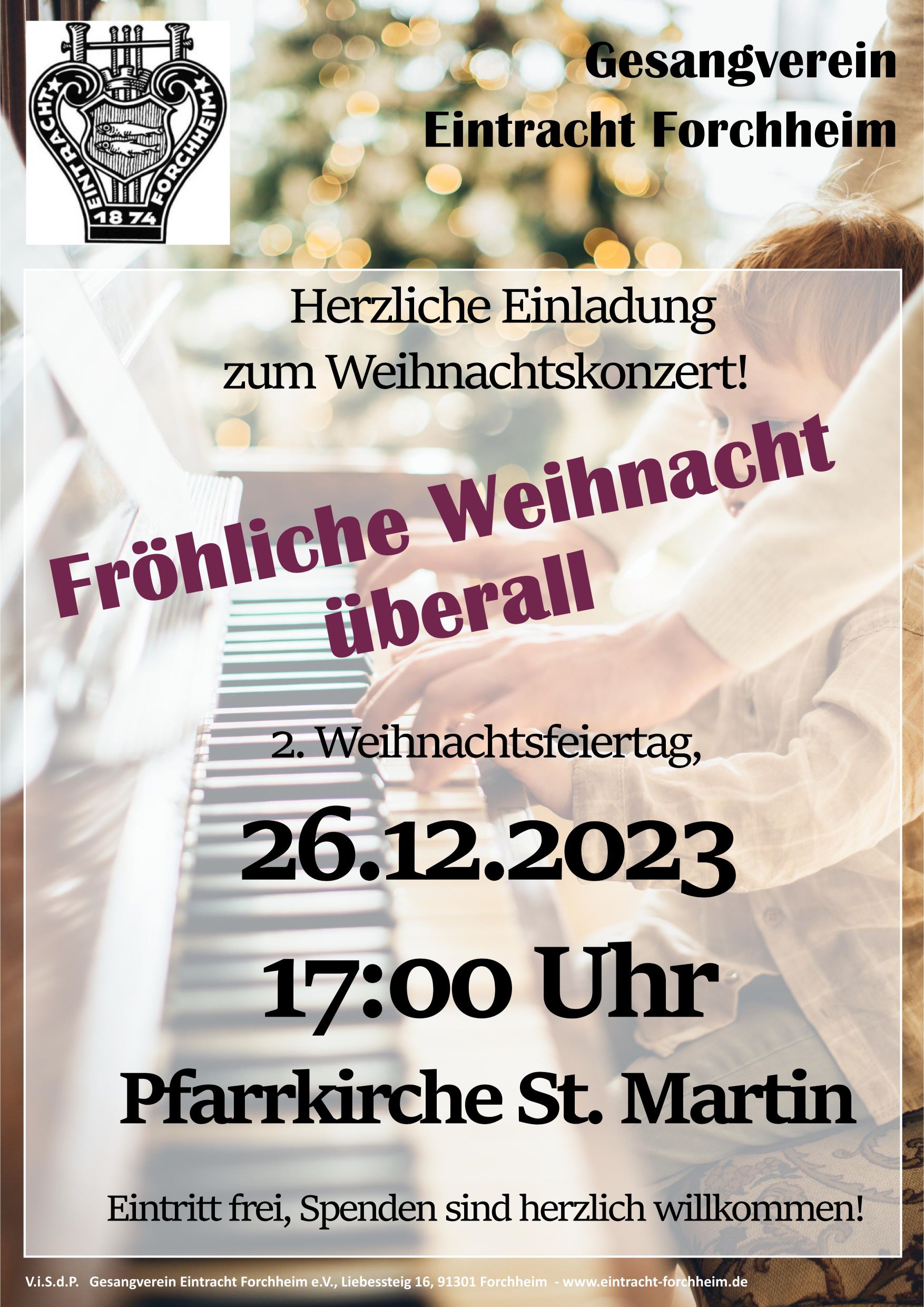 Plakat Weihnachtskonzert 2023